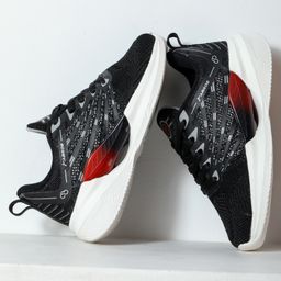 ABROS Mesh Detailed Shoes - Black-image-81