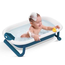 StarAndDaisy Bath Tub for Baby 0-3 Years Foldable Bathtub for Kids with Space Saving Newborn Baby Folding Bathing Tub Girls & Boys with Soap Tray Easy to Store - Blue-image-67