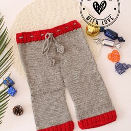 Woonie Colour Blocked Crotchet Pajama - Grey-picture-49