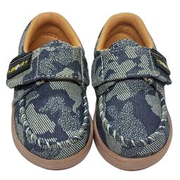 yoyo Camouflage Designed Formal Shoes With Velcro Closure - Blue-image-54