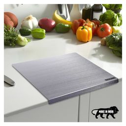 Housegoods Steel Countertop Chopping Board for Kitchen, Premium 304 Food-Grade Tata Stainless Steel, Big 36 X 31 CM-image-58