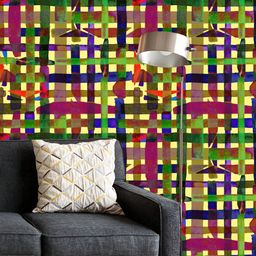 ArtzFolio Printed UV-Resistant Anti-Bacterial Green Kaleidoscope CrossPeel & Stick Wallpaper-image-90