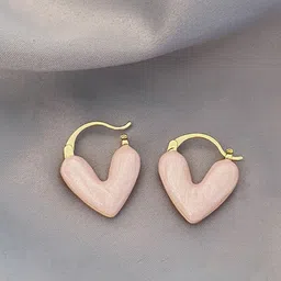 KRENOZ Heart Shaped Hoop Earrings-image-99