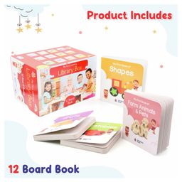 Aditi Toys My First Complete Learning Library Box Set of 12 Board Books Gift Set for Kids Includes Numbers, Alphabets, Fruits, Vegetables, Colors, Shapes, Animals, and More Easy & Fun Way of Learning (Pack of 12) image 2