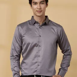 Majestic Man Men Modern Spread Collar Solid Slim Fit Formal Shirt-image-73