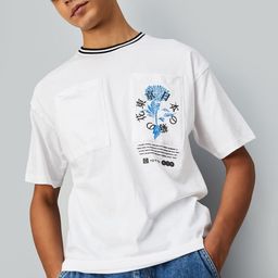max Boys Typography Printed Drop-Shoulder Sleeves Applique T-shirt-image-65