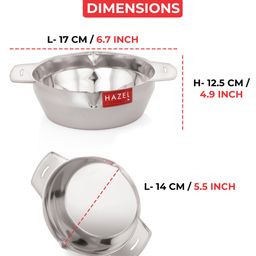 HAZEL Stainless Steel Hand Press Juicer - Manual Citrus Juicer Machine with Jali & Round Bowl | Lemon & Orange Squeezer for Home image 4