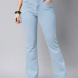 KASHIAN Women Bootilicious Bootcut High-Rise Light Fade Stretchable Jeans-picture-21