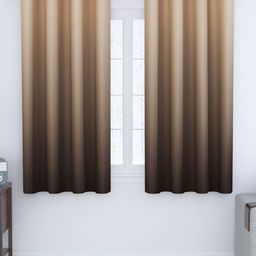 Story@home Beige & Brown 2 Pieces Colourblocked Room Darkening Window Curtains-picture-17