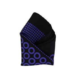 Calvadoss Men Blue & Black Printed Pocket Square image 1