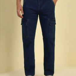 Allen Solly Navy Cotton Regular Fit Jeans-image-53