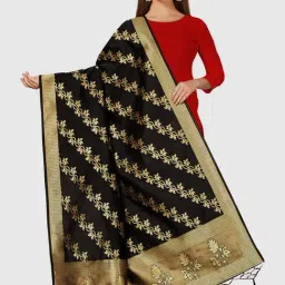Mimosa Black Woven Pattern Dupatta-47