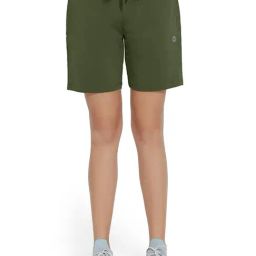 Amante Green Cotton Low Rise Sports Shorts-image-35