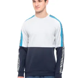 Reebok White & Blue Cotton Regular Fit Printed Sweatshirt-picture-19