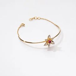 P.N.Gadgil Jewellers 14k Gold Scarlet Floral Flexible Fit Diamond Bracelets For Women-picture-47