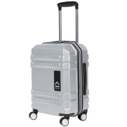 Uppercase Bullet Silver Textured Hard Cabin Trolley Bag - 26-18