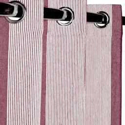 Saral Home Mehroon Cotton Stripe Curtain-14