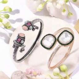 Zaveri Pearls Combo of 2 Multicolor Dazzling Stones Fusion Wear Bracelets-ZPFK18337-16