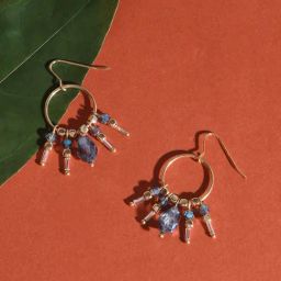 Accessorize London Blue Brass Earrings-image-75