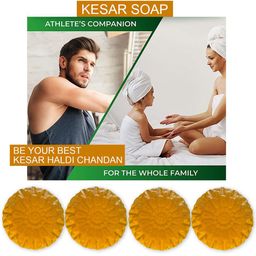GROOVY Set Of 4 Kesar Antibacterial Soaps - 100 g Each image 4