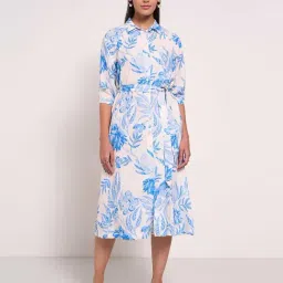Akkriti by Pantaloons Blue Printed Casual Dress-image-74