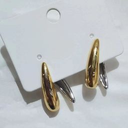 Krelin Rhodium-Plated Teardrop Shaped Drop Earrings-image-4