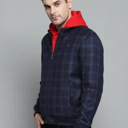 Monte Carlo Black Regular Fit Checks Reversible Sweater image 3