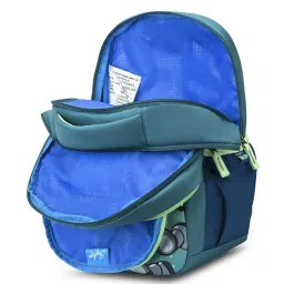 Skybags Snuggle 04 Green & Blue Polyester Printed Backpack - 18 Ltrs image 3