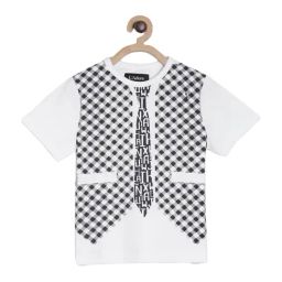 Ladore Kids White Printed T-Shirt-image-60