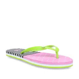 United Colors of Benetton Women's Green & Pink Flip Flops-picture-38