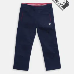 Blue Giraffe Kids Navy Cotton Trousers-picture-48