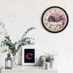 eCraftIndia Designer Round Analog Black Wall Clock-image-49