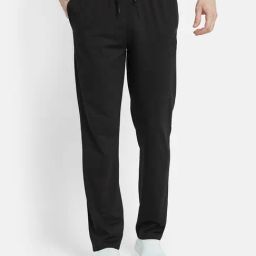 Octave Black Cotton Regular Fit Trackpants-picture-16