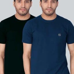 Lux Nitro Green & Navy Blue Regular Fit T-Shirt Pack of - 2-picture-17