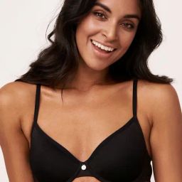La Vie En Rose Black Demi Cup Bra-image-91
