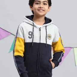 Monte Carlo Kids Navy & Grey Color Block Full Sleeves Sweatshirt-image-37