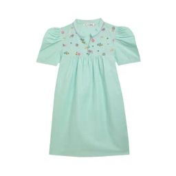Elle Kids Green Embroidered Dress-image-53
