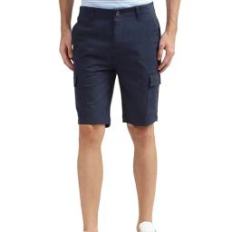 United Colors of Benetton Navy Regular Fit Cargo Shorts-image-38