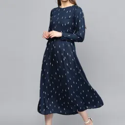 Rare Navy Printed Maxi Dress-image-65