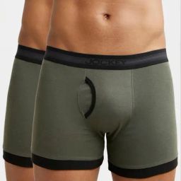 Jockey 1017 Deep Olive Super Combed Cotton Rib Boxer Briefs with Stay Fresh Properties - Pack of 2-picture-27