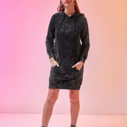 Bewakoof Black Regular Fit Tie - Dye Dress-picture-25