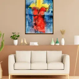 The Art House Abstract Multicolor Canvas Painting-image-64