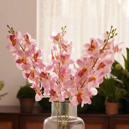 Pure Home and Living Pink Plastic Mokara Artificial Flower Stem-image-87