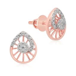 Malabar Gold and Diamonds 18k Rose Gold Stud Earrings-image-24