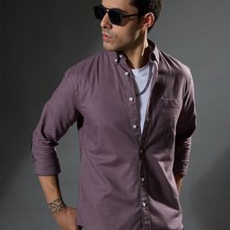 Espanshe Slim Fit Oxford Button-Down Collar Pure Cotton Casual Shirt-image-24