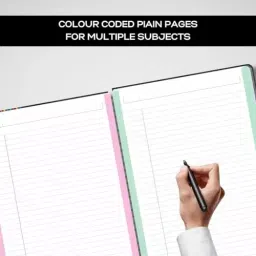 Pragya A4  21 x 29.7 cm Colour Coded 300 Pages Ruled 6 Subject Spiral Notebook, PP254_Ruled (Pack of 2) image 4