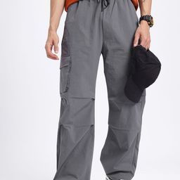 glitchez Men Urban Utility Mid-Rise Cargo Trousers-image-76