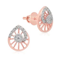 Malabar Gold and Diamonds 18k Rose Gold Stud Earrings-image-42
