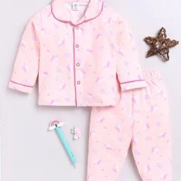 Clt.s Unisex Pink Printed Full Sleeves Shirt With Pyjamas-picture-42