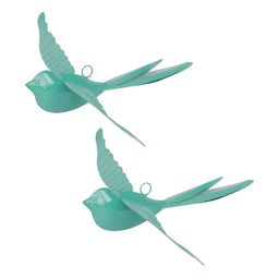 Living With Elan 2-Pcs Sea Green Bird Shaped Hangings Wall Decor-30